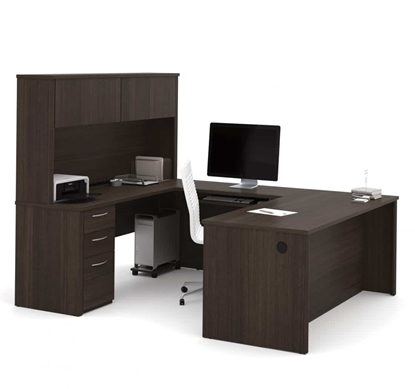 Picture of Bestar 60897 U Shaped Desk with Hutch