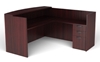 Picture of Offices to Go SL7130RDS L Shaped Reception Desk with Glass Top
