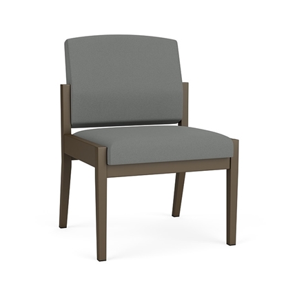 Picture of Lesro AS1102 Fabric Upholstered Armless Amherst Steel Guest Chair