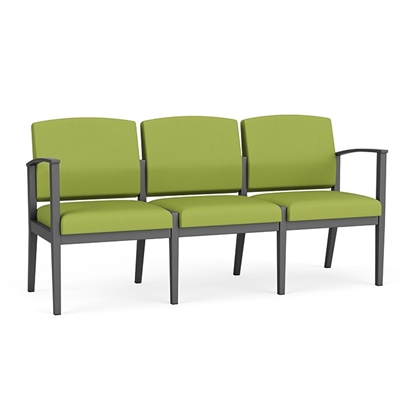 Picture of Lesro Fabric Upholstered Amherst Steel 3 Seat Sofa
