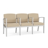 Picture of Lesro AS3103 Fabric Upholstered Amherst Steel 3 Seat Sofa with Center Arms