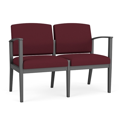 Picture of Lesro AS2101 Fabric Upholstered Amherst Steel 2 Seat Sofa