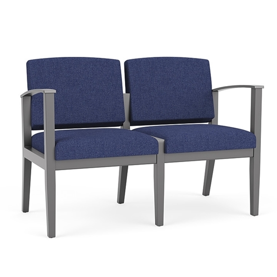 Picture of Lesro AW2101 Fabric Upholstered Amherst Wood 2 Seat Sofa