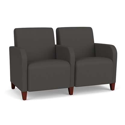 Picture of Lesro SN2103 Vinyl Upholstered Siena 2 Seat Sofa with Center Arm
