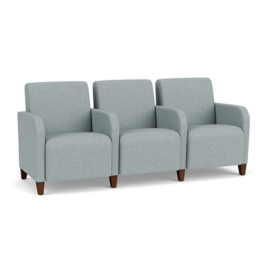 Picture of Lesro SN3103 Vinyl Upholstered Siena 3 Seat Sofa with Center Arms