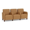 Picture of Lesro SN3103 Vinyl Upholstered Siena 3 Seat Sofa with Center Arms