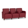 Picture of Lesro SN3103 Vinyl Upholstered Siena 3 Seat Sofa with Center Arms