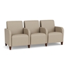 Picture of Lesro SN3103 Vinyl Upholstered Siena 3 Seat Sofa with Center Arms