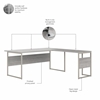 Picture of Hybrid  HYB026 L Shaped Table Desk with Metal Legs