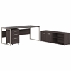 Picture of Hybrid HYB014 72W x 30D Computer Table Desk with Storage and Mobile File Cabinet