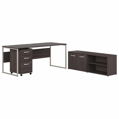 Picture of Hybrid HYB014 72W x 30D Computer Table Desk with Storage and Mobile File Cabinet