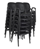 Picture of Regency Ace 2125LBK Vinyl Guest Stacking Chair with Arms (18 pack)