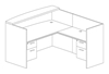 Picture of i5 RD7172P-1 L-Shaped Reception Desk with Hanging Pedestals