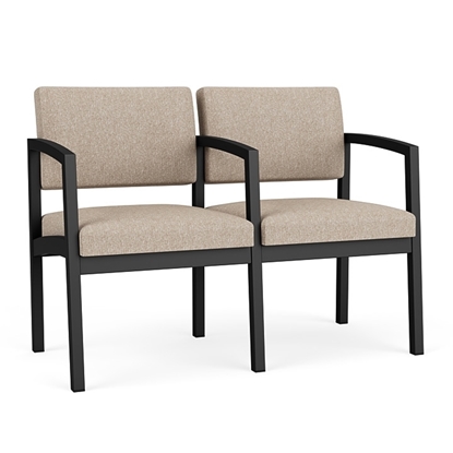 Picture of Lesro LS2103 Lenox Steel Vinyl Upholstered 2 Seat Sofa with Center Arm