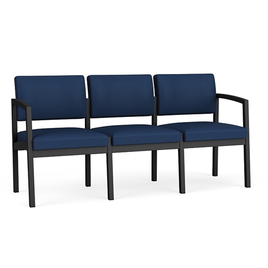 Picture of Lesro LS3103 Lenox Steel Vinyl Upholstered 3 Seat Sofa with Center Arm