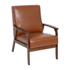 Picture of Langston Cognac LeatherSoft Mid Century Modern Arm Chair