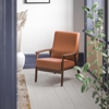 Picture of Langston Cognac LeatherSoft Mid Century Modern Arm Chair