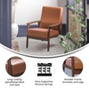 Picture of Langston Cognac LeatherSoft Mid Century Modern Arm Chair