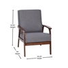 Picture of Langston Gray Mid Century Modern Arm Chair
