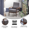 Picture of Langston Gray Mid Century Modern Arm Chair