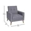 Picture of Conrad Mid-Century Modern Slate Gray Armchair