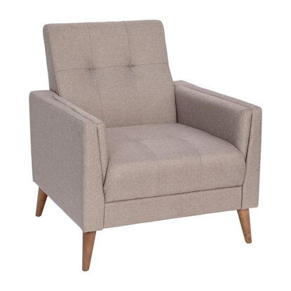 Picture of Conrad Mid-Century Modern Taupe Armchair