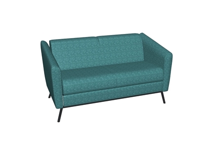 Picture of Global 3362 Wind Pattered Vinyl Upholstered Two Seat Sofa