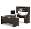 Picture of Bestar 52414 U-Shaped Executive Desk with Pedestal and Hutch