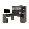 Picture of Bestar 88420 L-Shaped Desk with Hutch