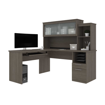 Picture of Bestar 88420 L-Shaped Desk with Hutch