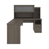 Picture of Bestar 88420 L-Shaped Desk with Hutch