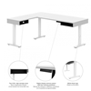 Picture of Bestar 130850 L-Shaped Standing Desk with Credenza