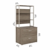 Picture of Hybrid 2 Drawer Lateral File Cabinet with Shelves