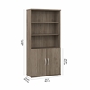 Picture of Hybrid HYB024 Tall 5 Shelf Bookcase with Doors