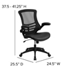 Picture of Flash BL-X-5M-LEA Mesh w/ Leathersoft Seat Office Chair