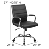 Picture of Flash Whitney GO-2286M-BK Black LeatherSoft Executive Office Chair