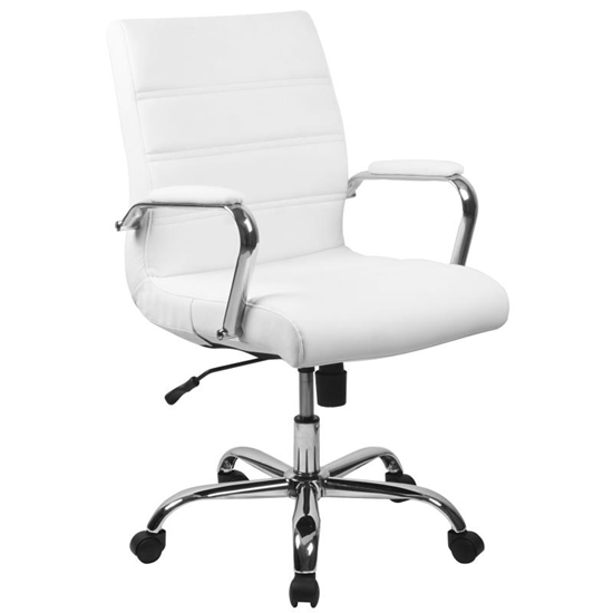 Picture of Flash Whitney GO-2286M-WH White LeatherSoft Executive Office Chair