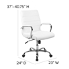 Picture of Flash Whitney GO-2286M-WH White LeatherSoft Executive Office Chair