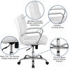 Picture of Flash Whitney GO-2286M-WH White LeatherSoft Executive Office Chair