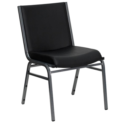 Picture of HERCULES Series XU-60153 Heavy Duty Black Vinyl Stack Chair