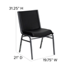 Picture of HERCULES Series XU-60153 Heavy Duty Black Vinyl Stack Chair