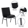 Picture of HERCULES Series XU-60153 Heavy Duty Black Vinyl Stack Chair