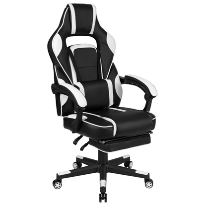 Picture of X40 White Gaming Chair Racing Ergonomic Computer Chair