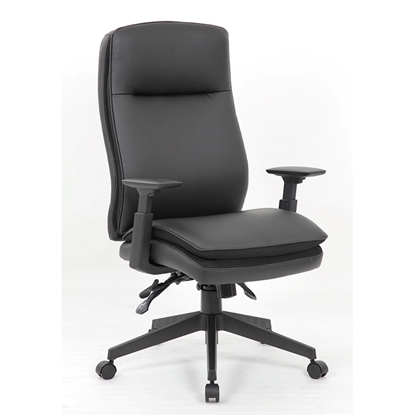 Picture of Boss B730-BK Caressoft Executive High Back Chair w/ Adjustable Arms