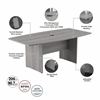 Picture of Bush 6' P/N 99TB7236 Boat Shaped Conference Table with Wood Base