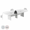 Picture of Bush P/N 99TB12048 10' Boat Shaped Conference Table with Wood Base