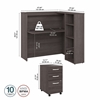 Picture of Studio C 48W x 48D Corner Desk and 3 Drawer Mobile Pedestal