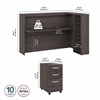Picture of Studio C STC062 72W x 48D Corner Desk and 3 Drawer Mobile Pedestal