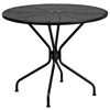 Picture of Oia Commercial Grade 35.25" Round Indoor-Outdoor Steel Patio Table Set