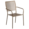 Picture of Oia Commercial Grade 35.25" Round Indoor-Outdoor Steel Patio Table Set